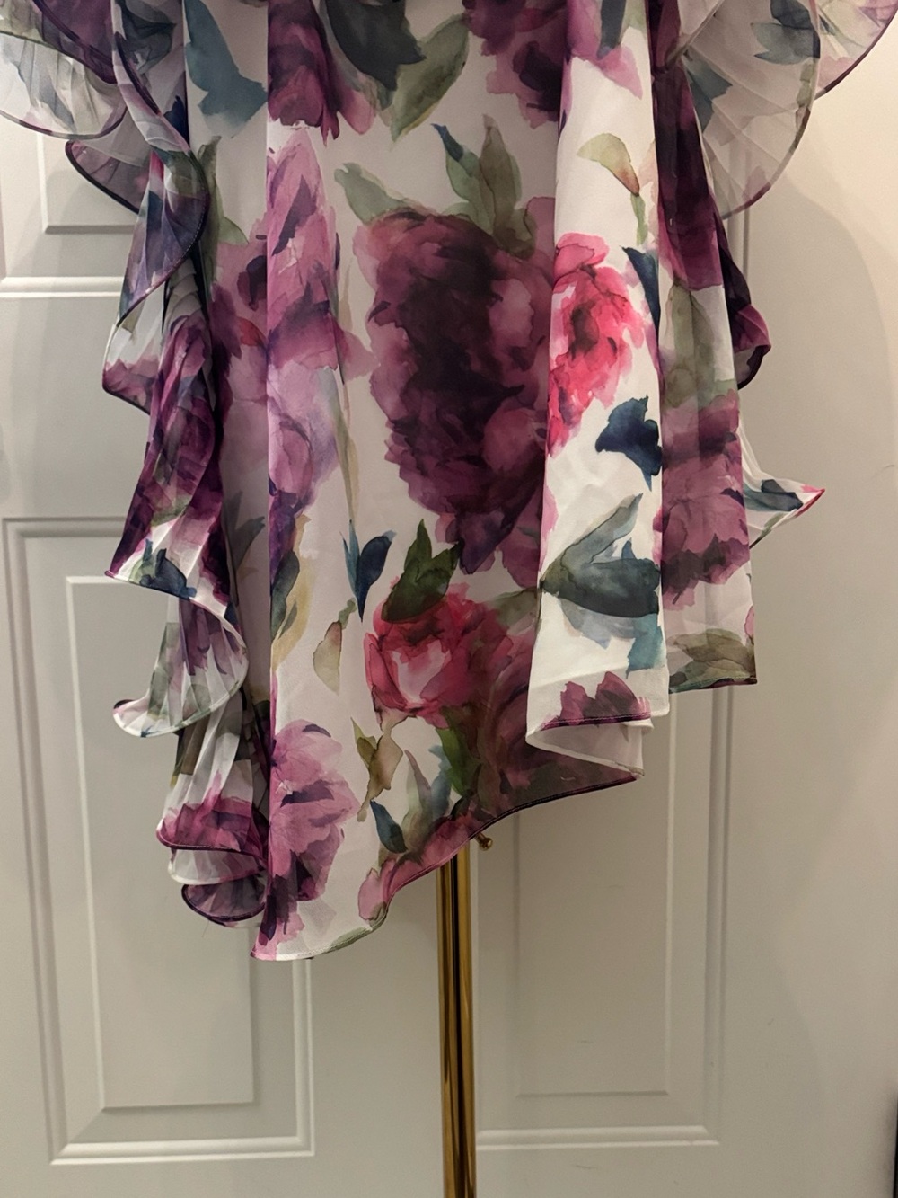 NEW Badgley Mischka Off Shoulder Floral Dress 10 Romantic Wedding Honeymoon Club - Picture 4 of 12